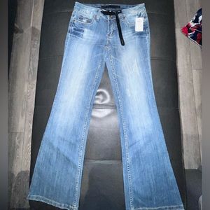 NWT Y2K Vintage Refuge Charlotte Russe Bootcut Low rise denim Jeans Size 7R